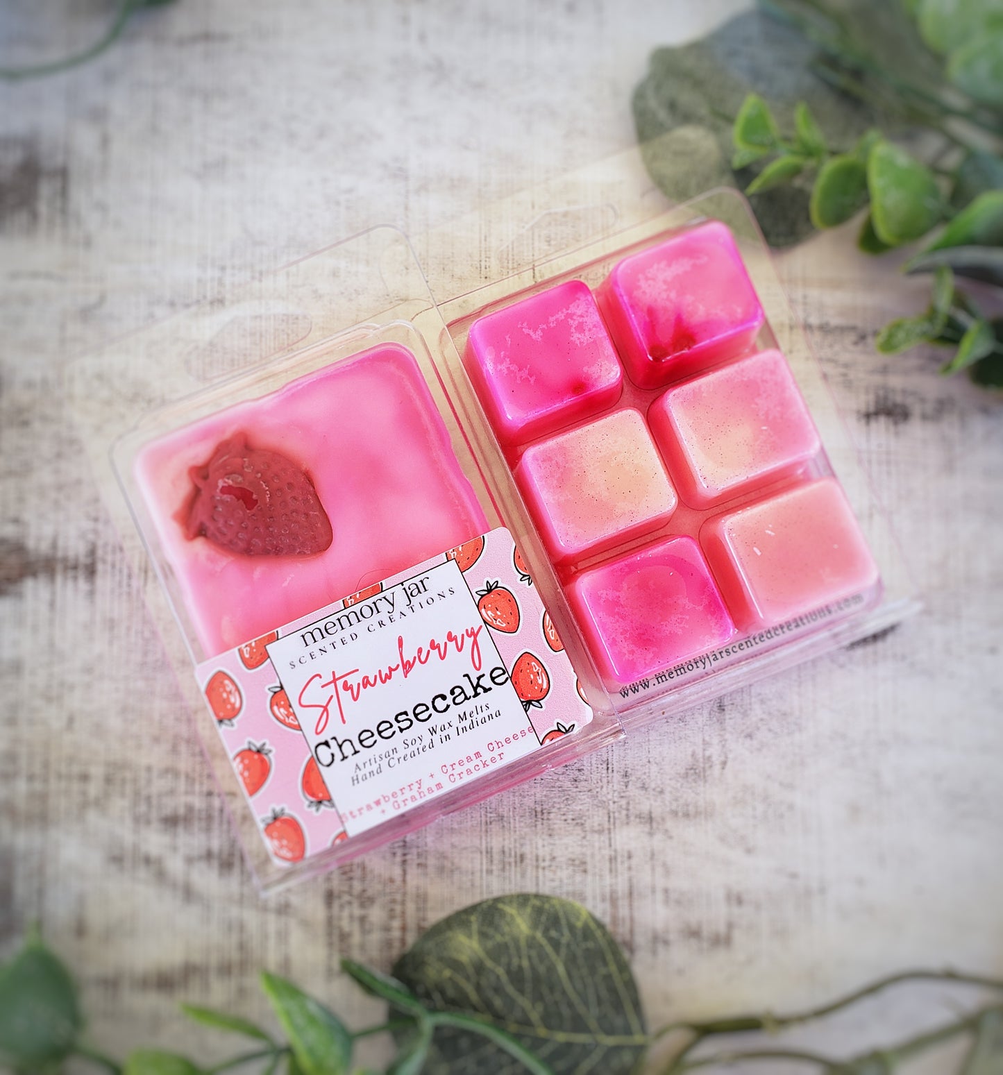 Strawberry Cheesecake | Soy Wax Melt Clamshell | The Nostalgia Collection