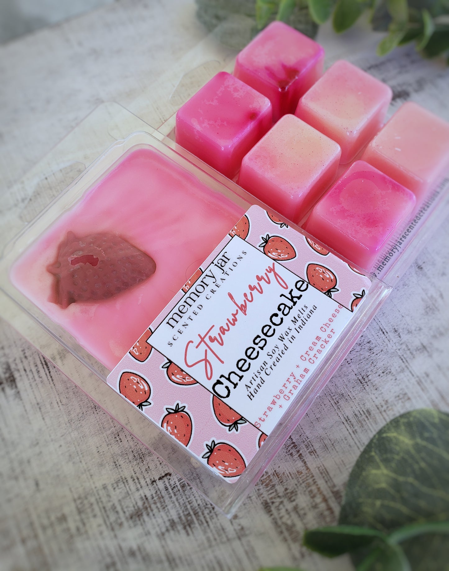 Strawberry Cheesecake | Soy Wax Melt Clamshell | The Nostalgia Collection