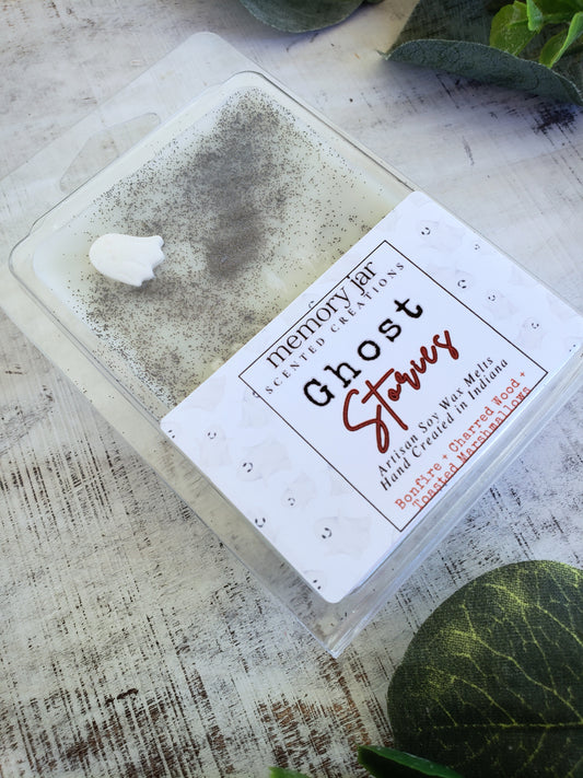 Ghost Stories | Soy Wax Melts Clamshell | Roasted Marshmallow & Bonfire | Spooky Collection