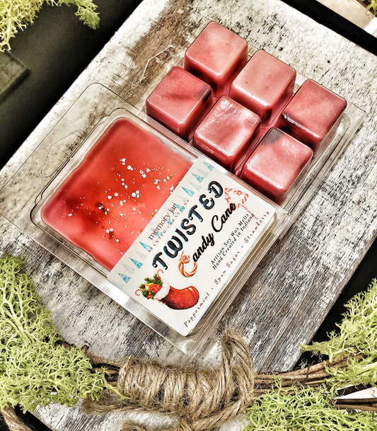Twisted Candy Cane Soy Wax Melts | Holiday Edition Clamshell