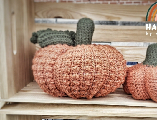 Large Pumpkin Amigurumi by Hanging by a Thread