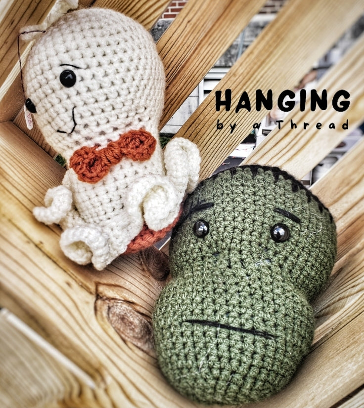 Medium Ghost Amigurumi by Hanging by a Thread