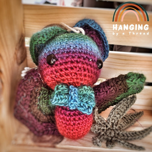Rainbow Bat Amigurumi by Hanging by a Thread