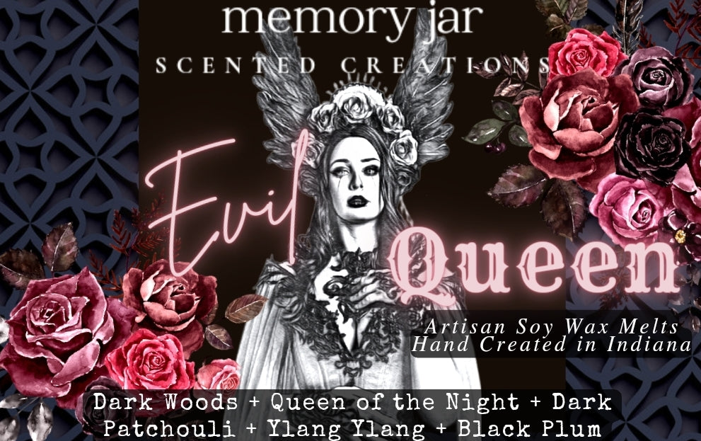 Evil Queen | 2.7oz Clamshell | Soy Wax Melt | Fairy Tales & Folklore Collection | Patchouli and Queen of the Night
