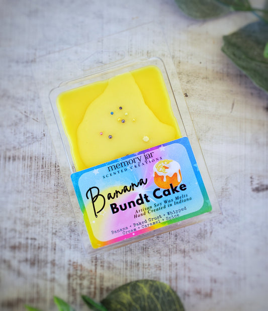 Banana Bundt Cake | Soy Wax Melt Clamshells | The Nostalgia Collection