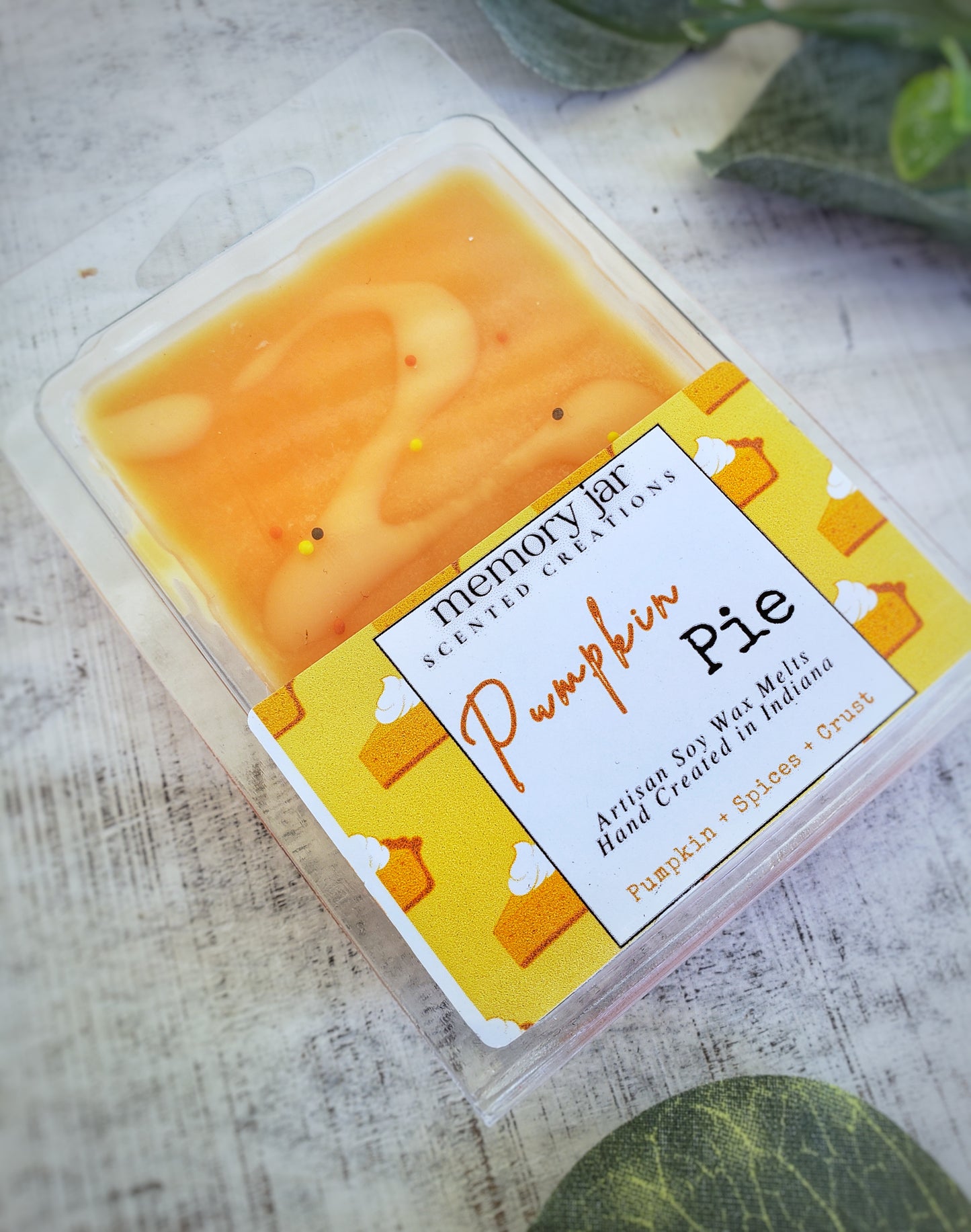 Pumpkin Pie | Soy Wax Melts Clamshell | The Autumn Collection