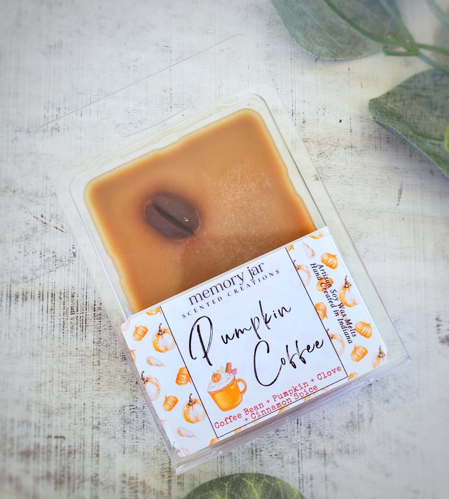 Pumpkin Coffee | Soy Wax Melts Clamshell | The Autumn Collection