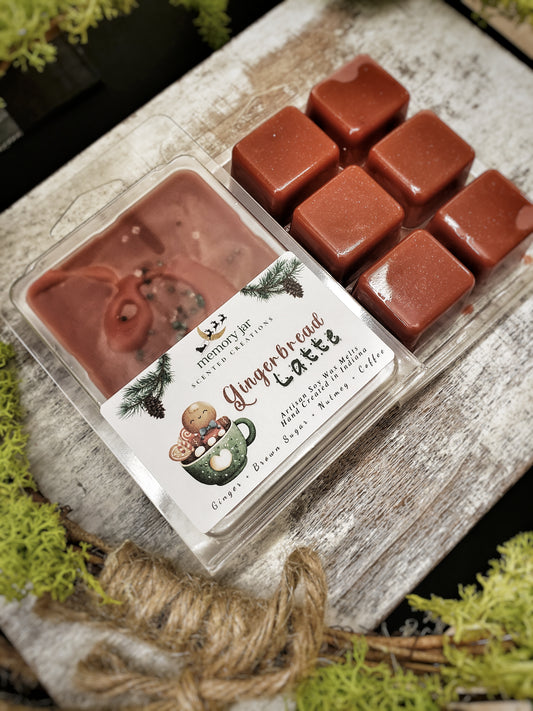 Gingerbread Latte Soy Wax Melts | Holiday Edition Clamshell (2.7oz)