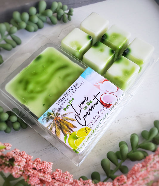 Put the Lime in Da Coconut | 2.7oz Clamshell | Soy Wax Melts | Beachy | The Nostalgia Collection